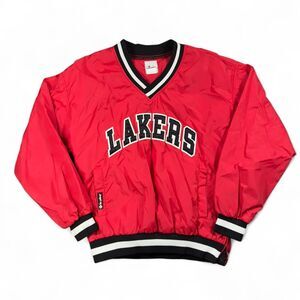 In Play Lakers Jacket Men Medium Red Nylon Vintage Retro Sportswear